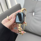 Correa Apple Watch, de metal torsionado, para mujer, modelo Estela