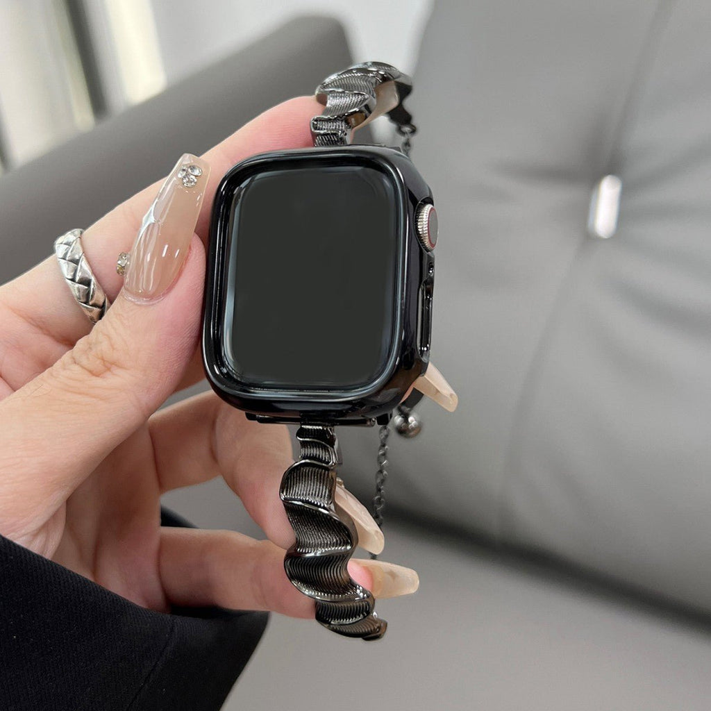 Correa Apple Watch, de metal torsionado, para mujer, modelo Estela