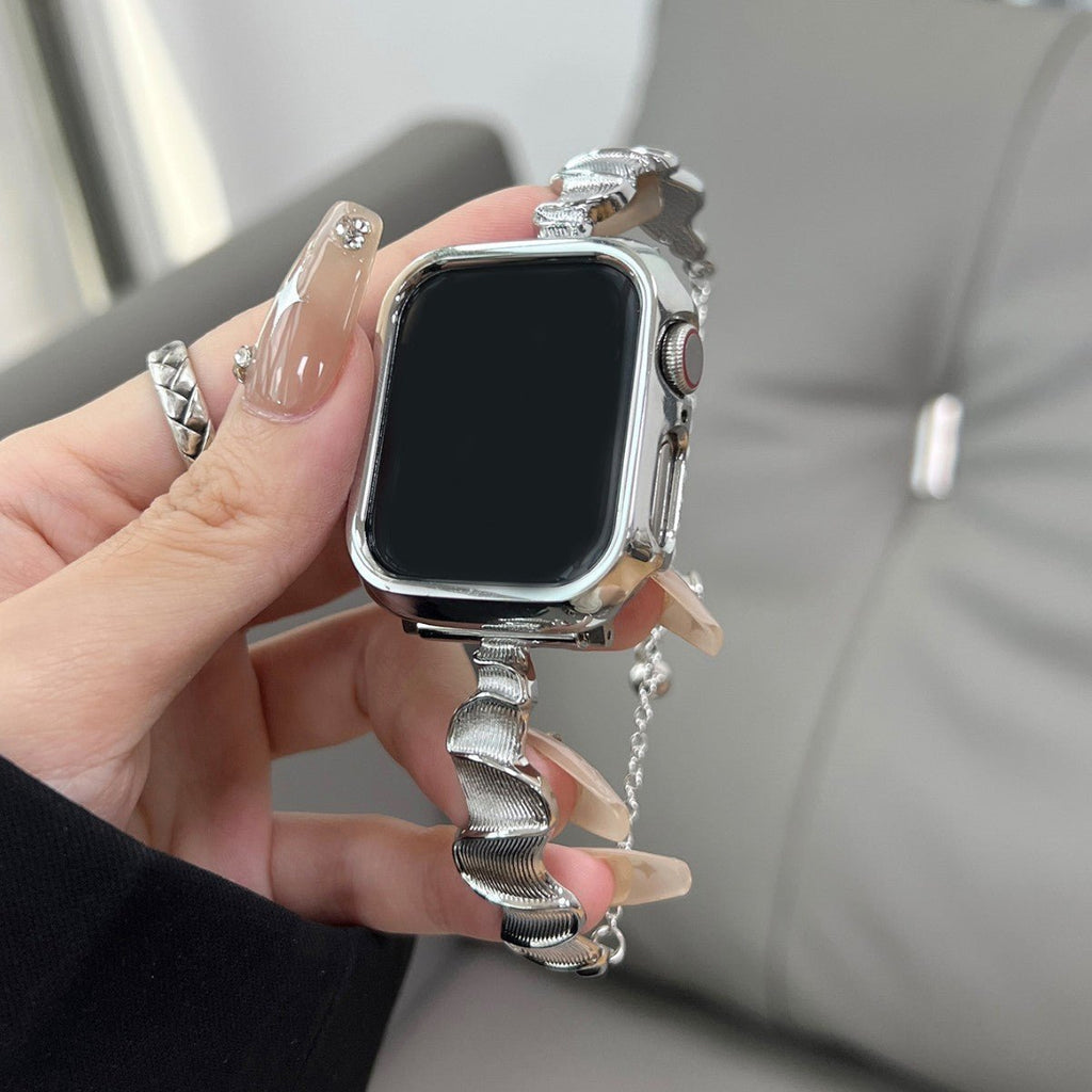Correa Apple Watch, de metal torsionado, para mujer, modelo Estela