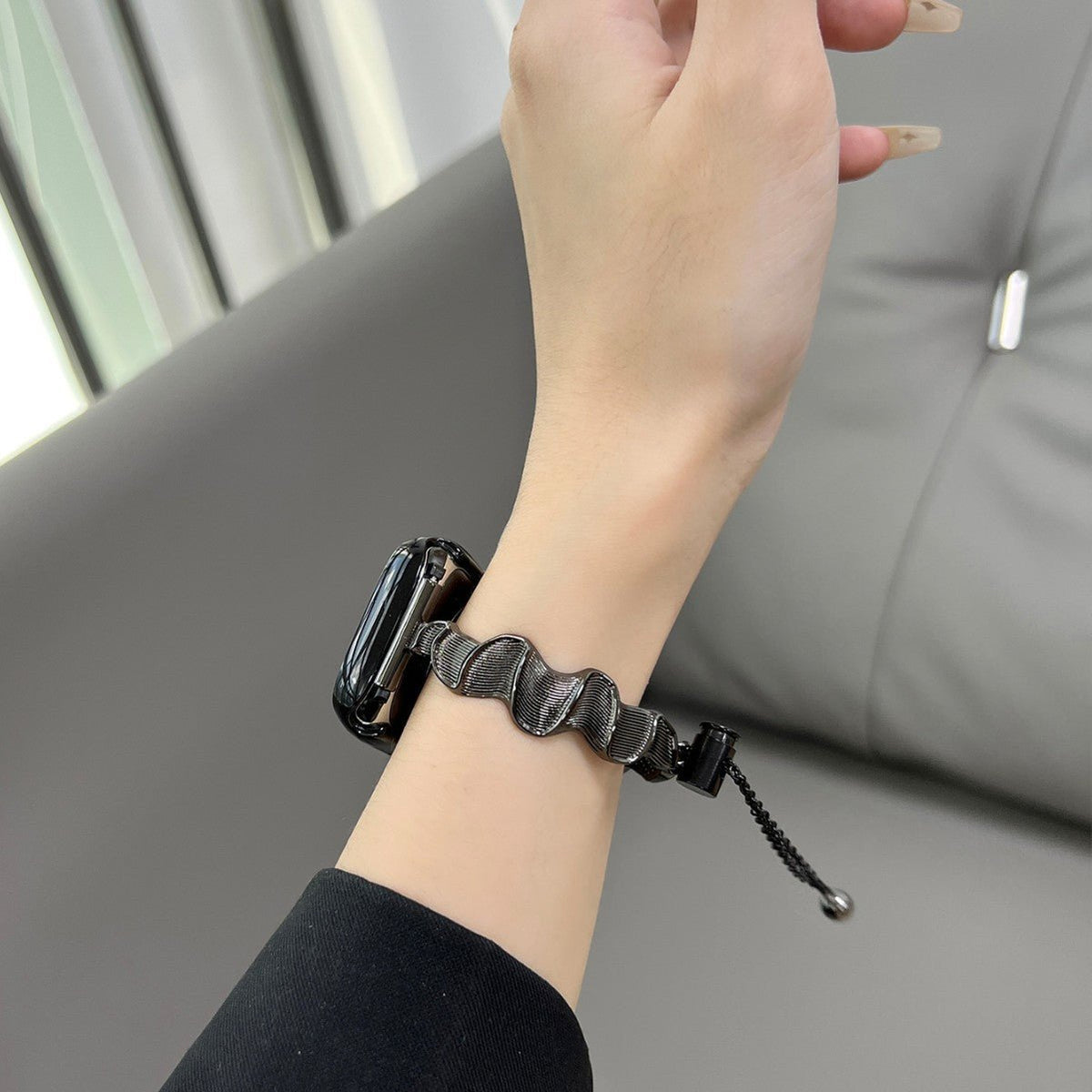Correa Apple Watch, de metal torsionado, para mujer, modelo Estela