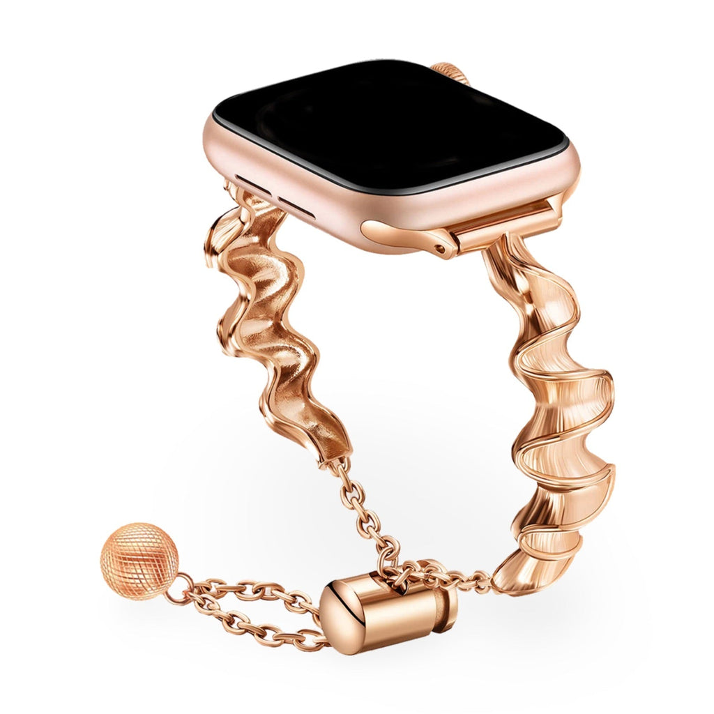 Correa Apple Watch, de metal torsionado, para mujer, modelo Estela