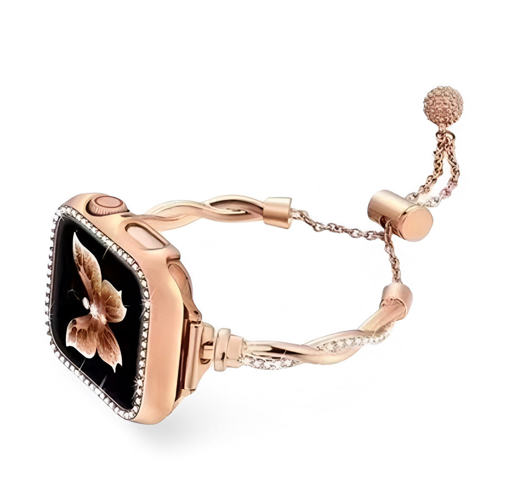 Correa Apple Watch, de metal torsionado, para mujer, modelo Roxy