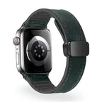 Correa Apple Watch de silicona con aspecto de piel, cierre magnético, modelo Kaelith