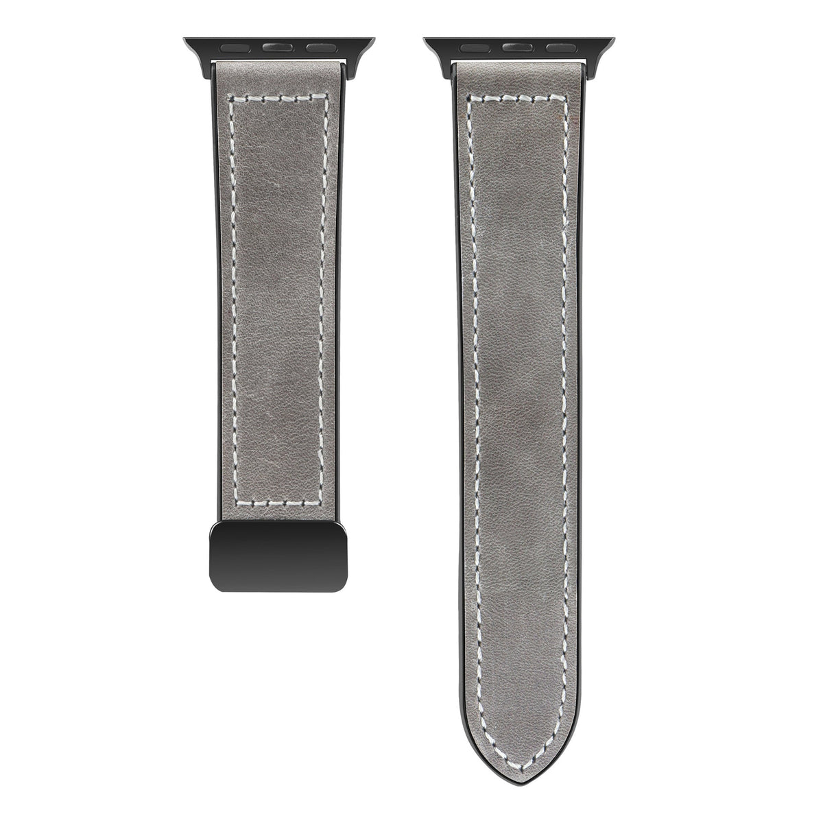 Correa Apple Watch de silicona con aspecto de piel, cierre magnético, modelo Kaelith