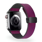 Correa Apple Watch de silicona con aspecto de piel, cierre magnético, modelo Kaelith
