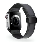 Correa Apple Watch de silicona con aspecto de piel, cierre magnético, modelo Kaelith