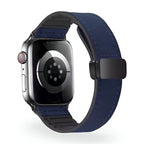 Correa Apple Watch de silicona con aspecto de piel, cierre magnético, modelo Kaelith