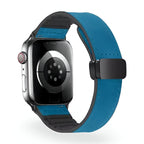Correa Apple Watch de silicona con aspecto de piel, cierre magnético, modelo Kaelith