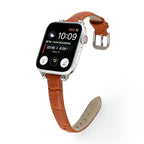 Correa Apple Watch con motivo cocodrilo grabado, cierre de hebilla, para mujer, modelo Rynara