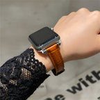 Correa Apple Watch con motivo cocodrilo grabado, cierre de hebilla, para mujer, modelo Rynara