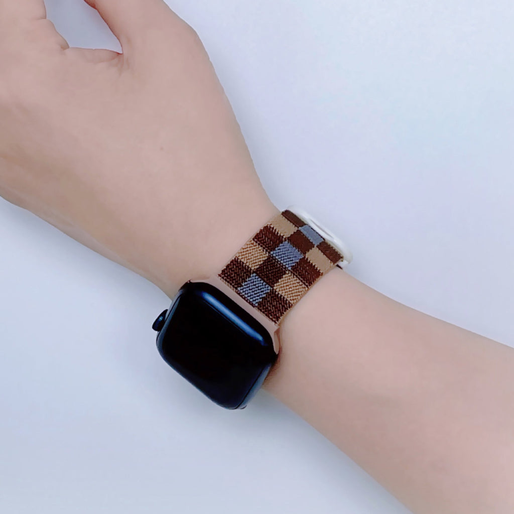 Correa Apple Watch de nailon a cuadros, unisex, modelo Kyris