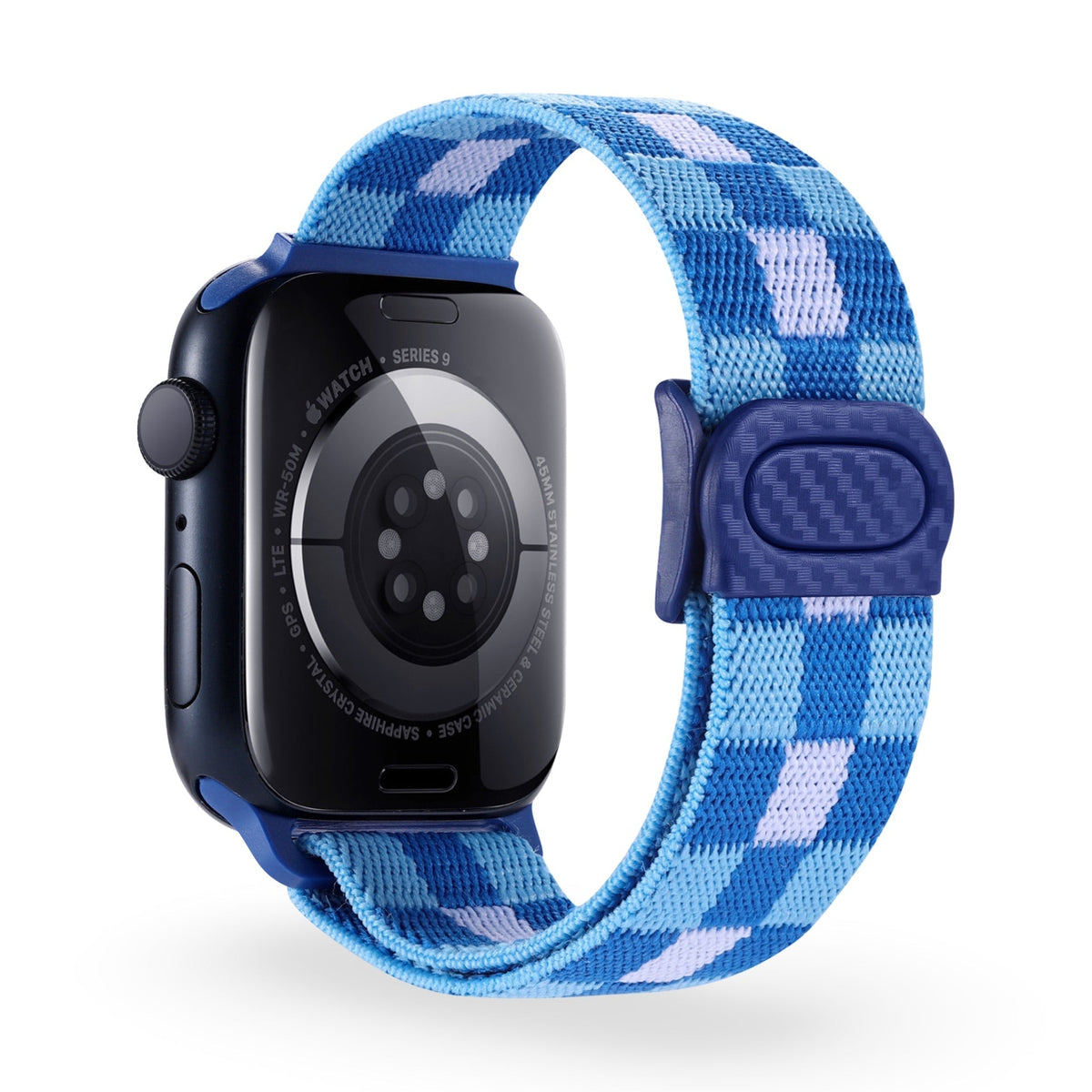 Correa Apple Watch de nailon a cuadros, unisex, modelo Kyris