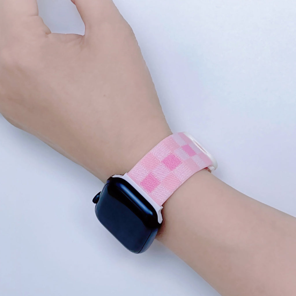 Correa Apple Watch de nailon a cuadros, unisex, modelo Kyris