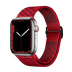 Correa de Apple Watch de nailon trenzado, motivo de rayas diagonales, cierre deslizante, modelo Thal