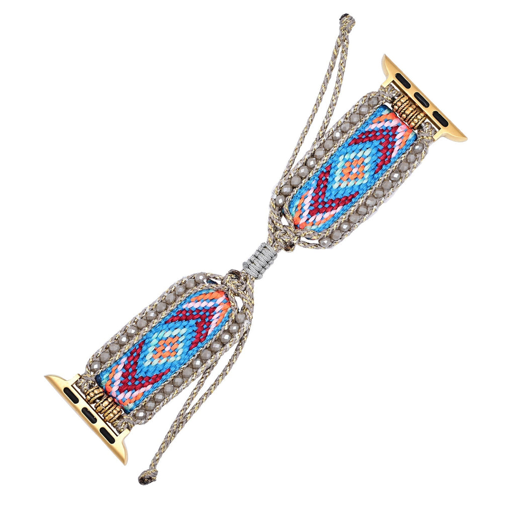 Correa Apple Watch, de nailon y cristal, para mujer, modelo Mistral