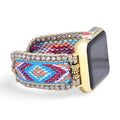 Correa Apple Watch, de nailon y cristal, para mujer, modelo Mistral