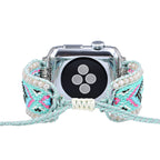 Correa Apple Watch, de nailon y cristal, para mujer, modelo Orin