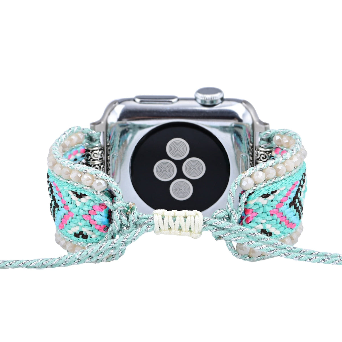 Correa Apple Watch, de nailon y cristal, para mujer, modelo Orin