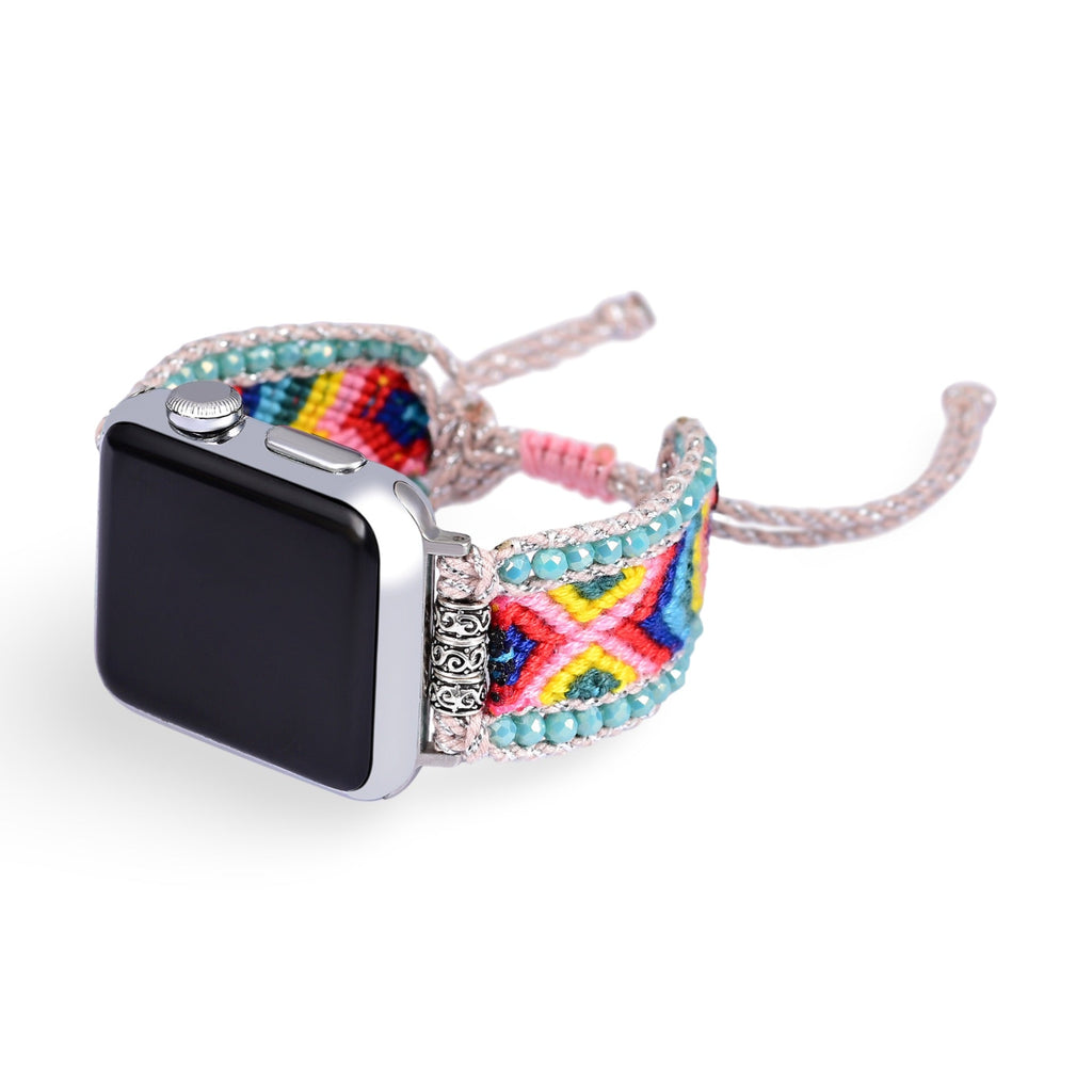 Correa Apple Watch de nailon y cristal, para mujer, modelo Pyxis
