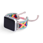 Correa Apple Watch de nailon y cristal, para mujer, modelo Pyxis