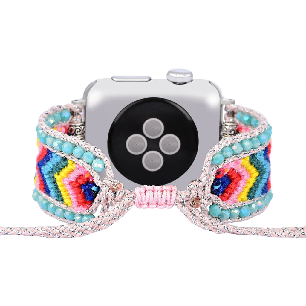 Correa Apple Watch de nailon y cristal, para mujer, modelo Pyxis