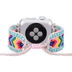 Correa Apple Watch de nailon y cristal, para mujer, modelo Pyxis