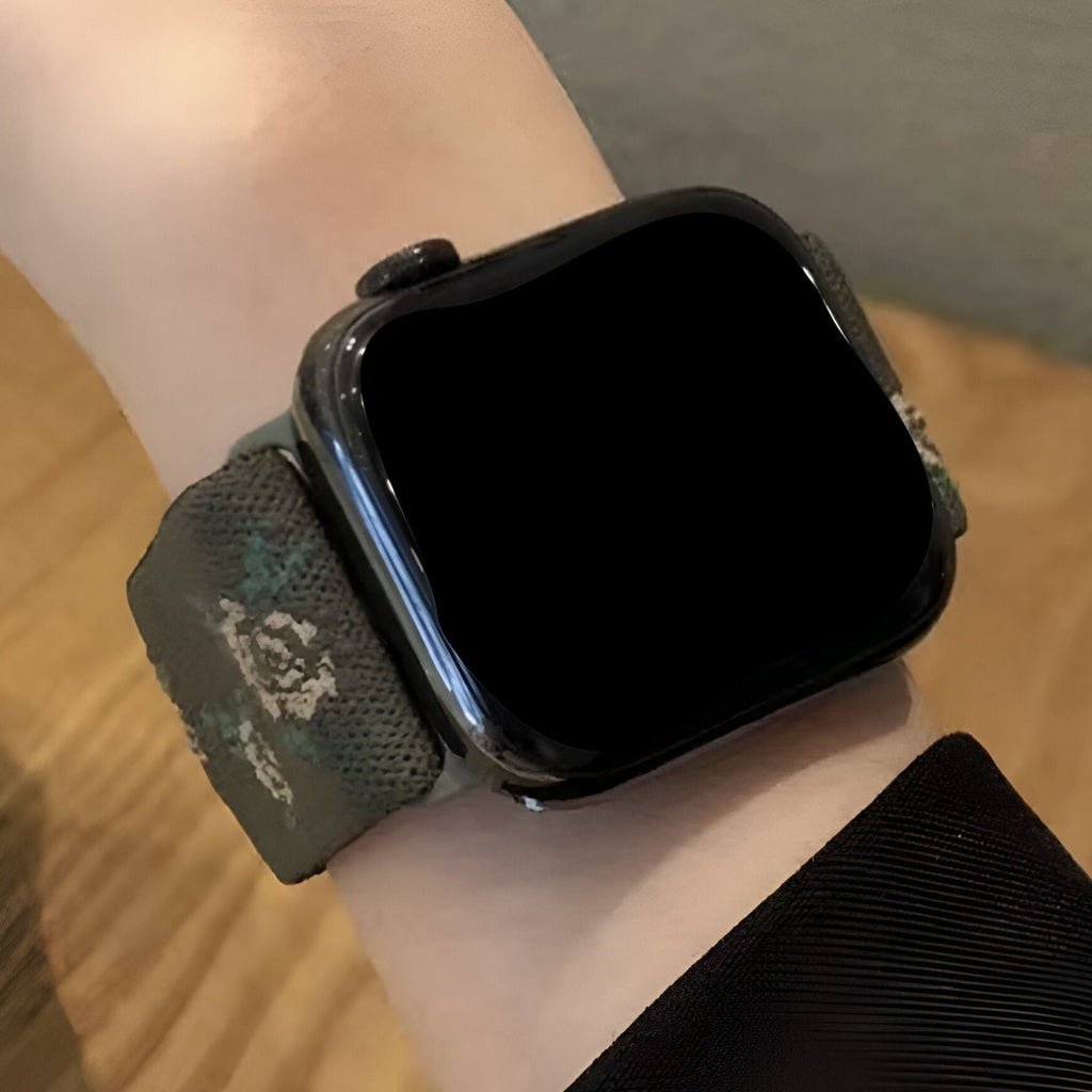 Correa Apple Watch de nailon floral, para mujer, modelo Elexia