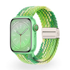 Correa de Apple Watch de nailon trenzado elástico, cierre magnético, modelo Nyxan