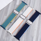 Correa de Apple Watch de nailon trenzado, hebilla ajustable de acero, modelo Solis