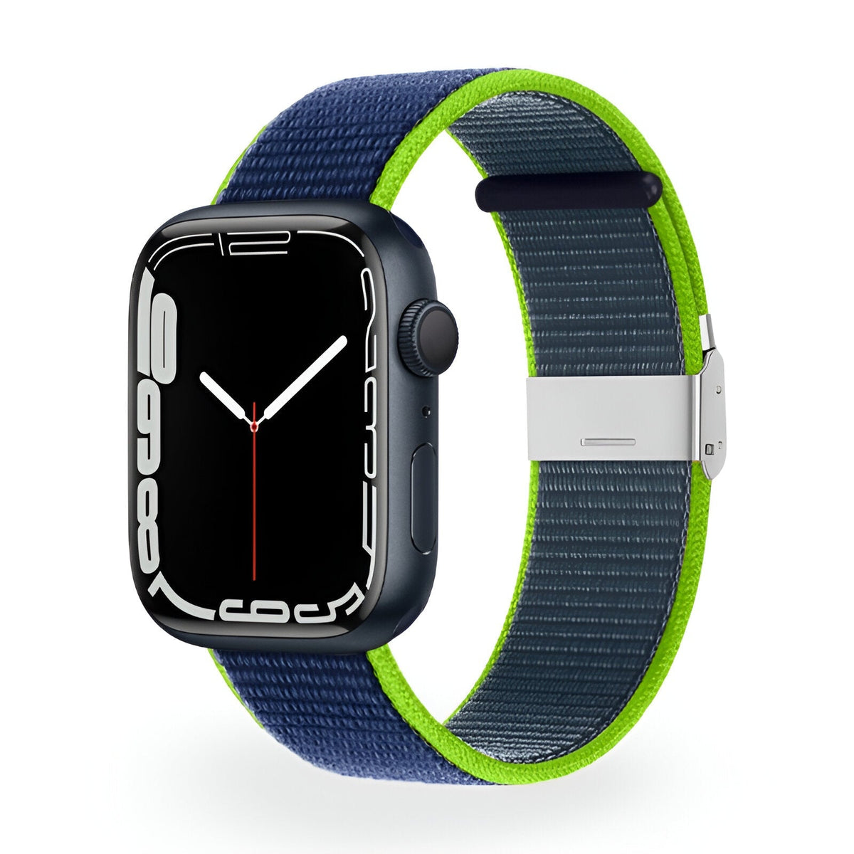 Correa de Apple Watch de nailon trenzado, hebilla ajustable de acero, modelo Solis