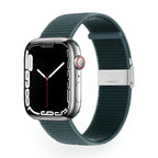 Correa de Apple Watch de nailon trenzado, hebilla ajustable de acero, modelo Solis