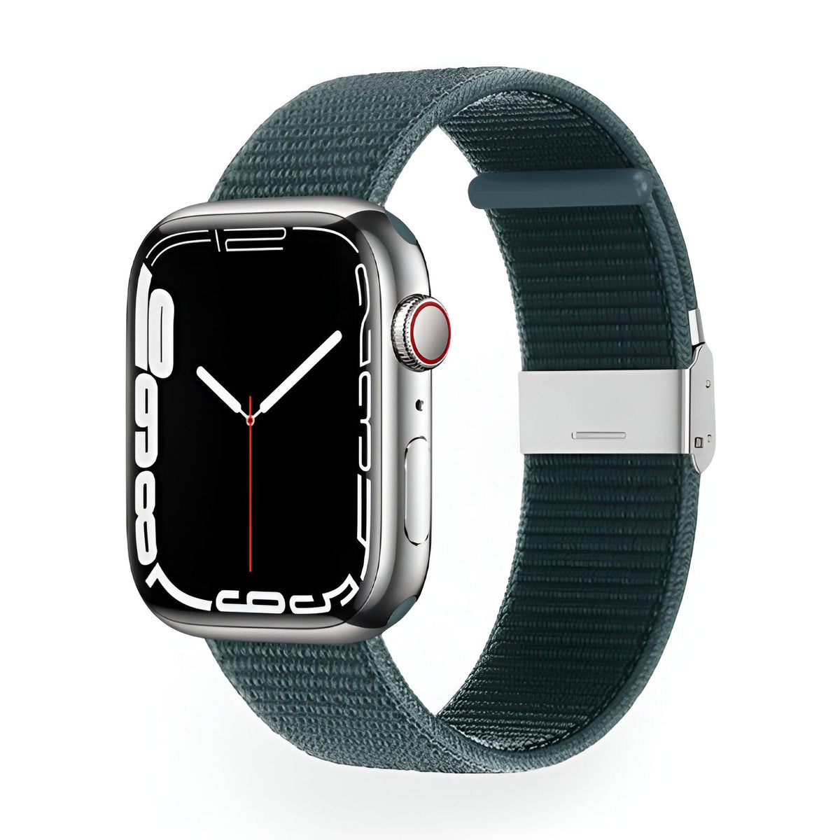 Correa de Apple Watch de nailon trenzado, hebilla ajustable de acero, modelo Solis