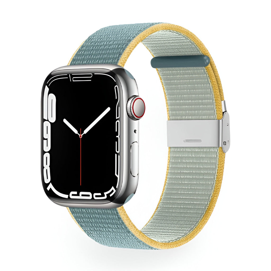 Correa de Apple Watch de nailon trenzado, hebilla ajustable de acero, modelo Solis