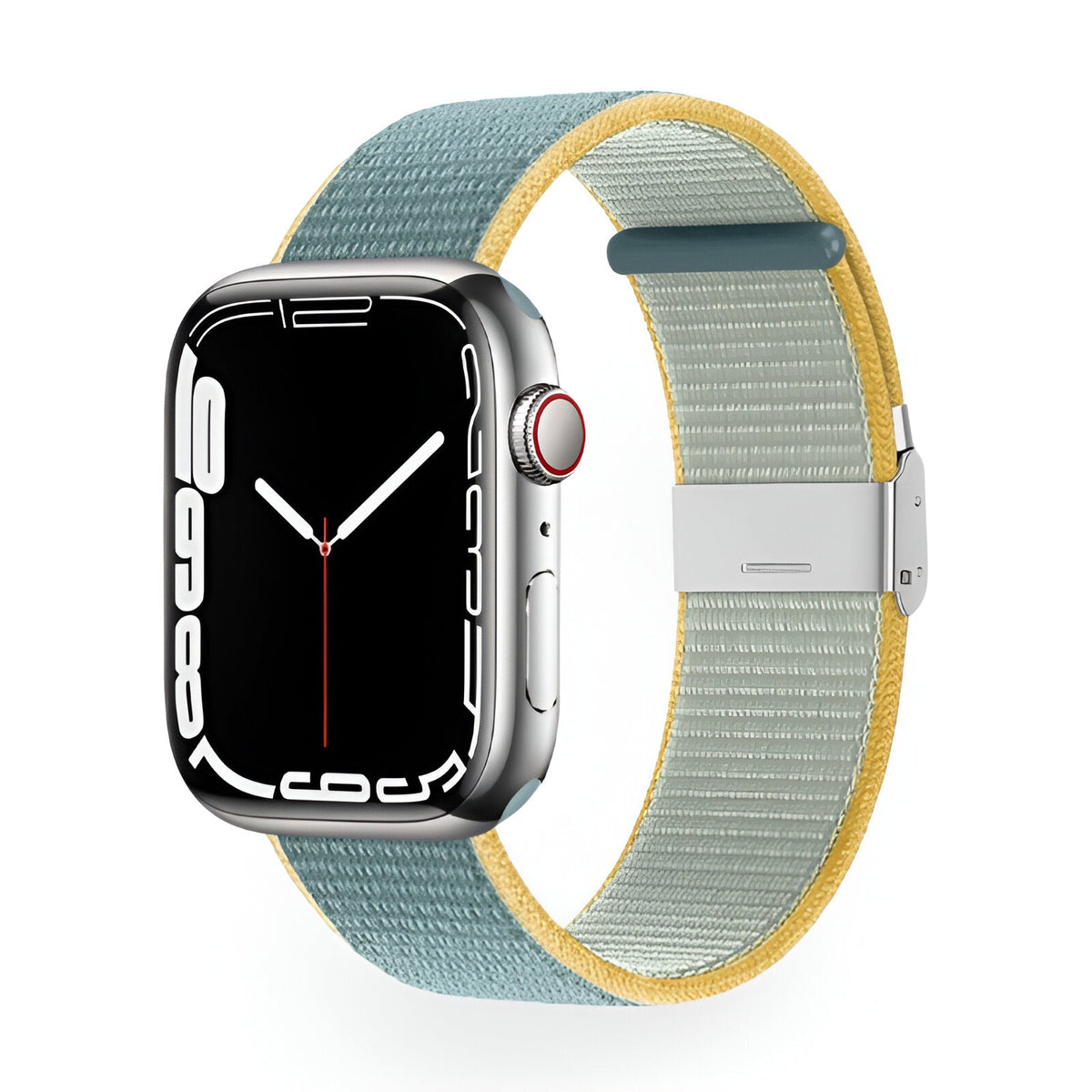 Correa de Apple Watch de nailon trenzado, hebilla ajustable de acero, modelo Solis