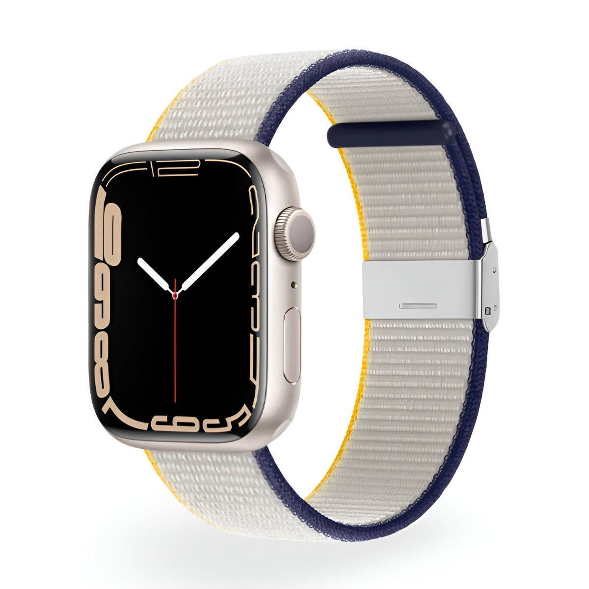 Correa de Apple Watch de nailon trenzado, hebilla ajustable de acero, modelo Solis