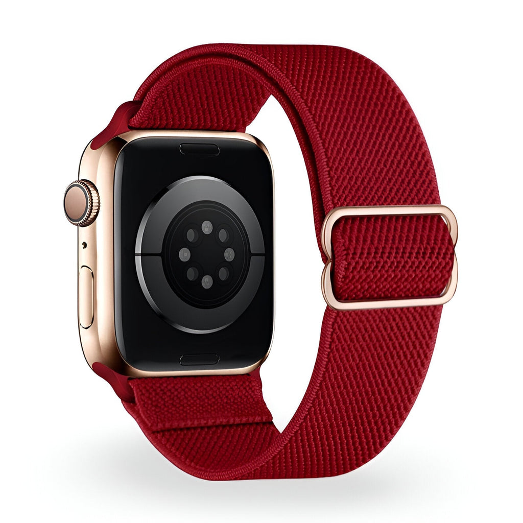 Correa de Apple Watch de nailon trenzado elástico, hebilla deslizante, modelo Zyra