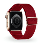 Correa de Apple Watch de nailon trenzado elástico, hebilla deslizante, modelo Zyra