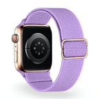 Correa de Apple Watch de nailon trenzado elástico, hebilla deslizante, modelo Zyra
