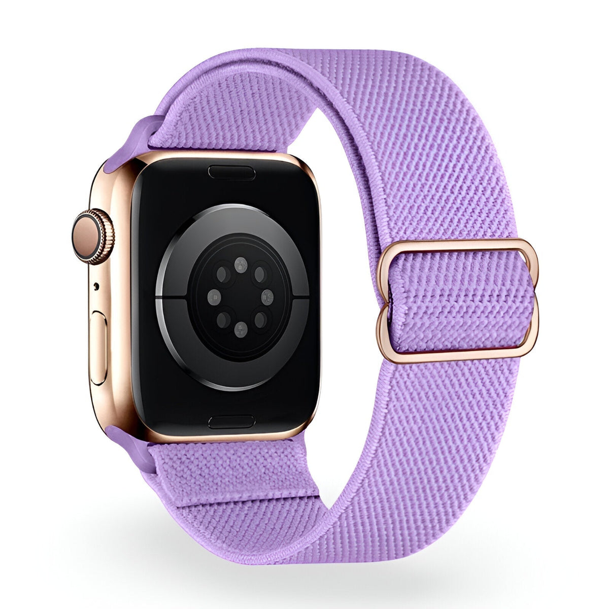 Correa de Apple Watch de nailon trenzado elástico, hebilla deslizante, modelo Zyra
