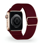 Correa de Apple Watch de nailon trenzado elástico, hebilla deslizante, modelo Zyra