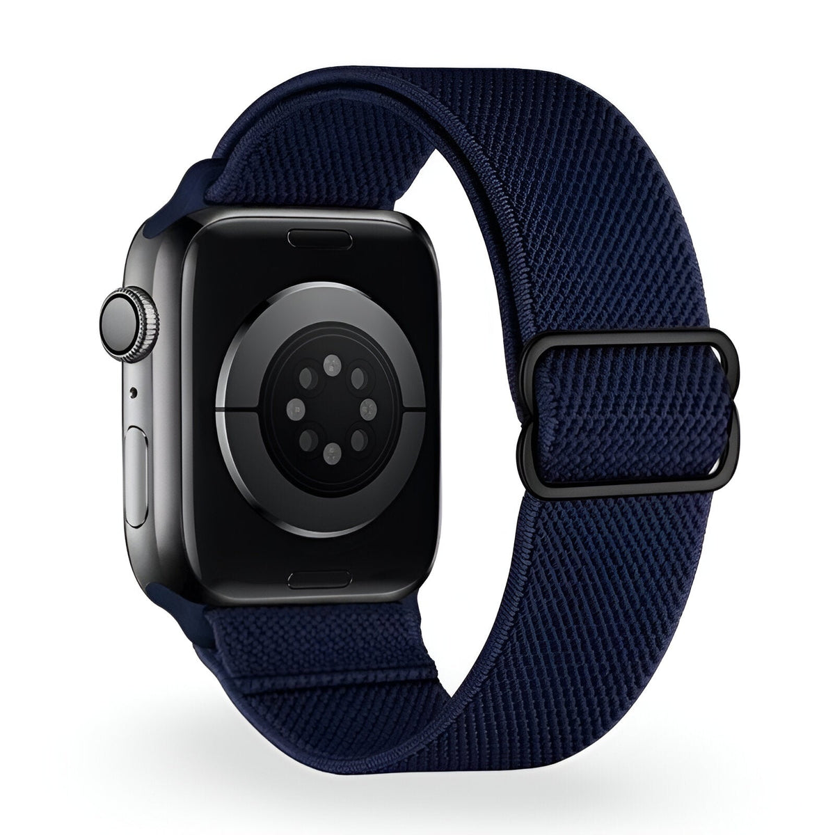 Correa de Apple Watch de nailon trenzado elástico, hebilla deslizante, modelo Zyra