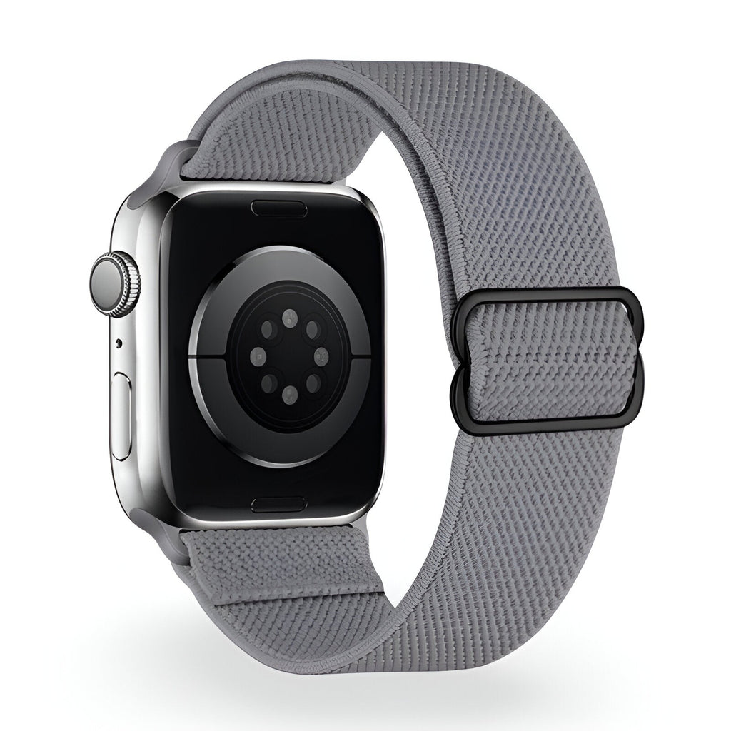 Correa de Apple Watch de nailon trenzado elástico, hebilla deslizante, modelo Zyra