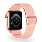 Correa de Apple Watch de nailon trenzado elástico, hebilla deslizante, modelo Zyra