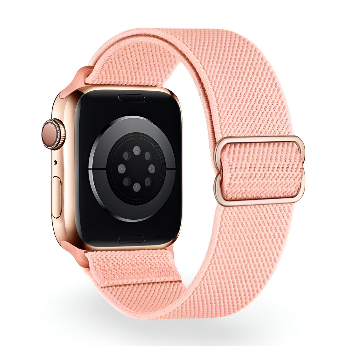 Correa de Apple Watch de nailon trenzado elástico, hebilla deslizante, modelo Zyra