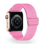 Correa de Apple Watch de nailon trenzado elástico, hebilla deslizante, modelo Zyra