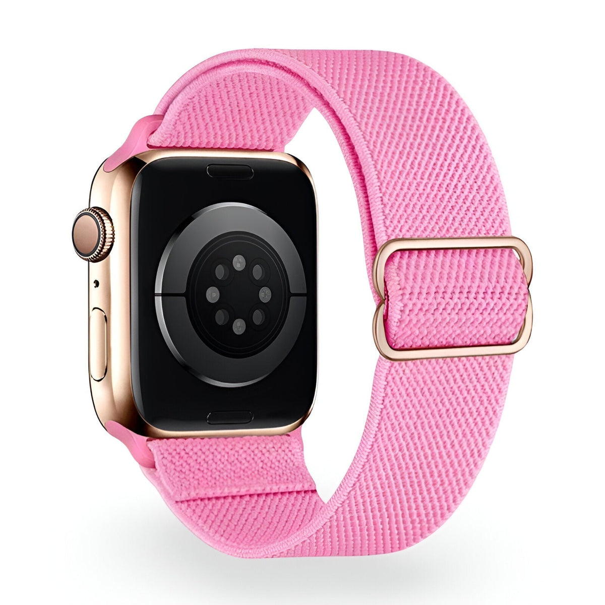 Correa de Apple Watch de nailon trenzado elástico, hebilla deslizante, modelo Zyra