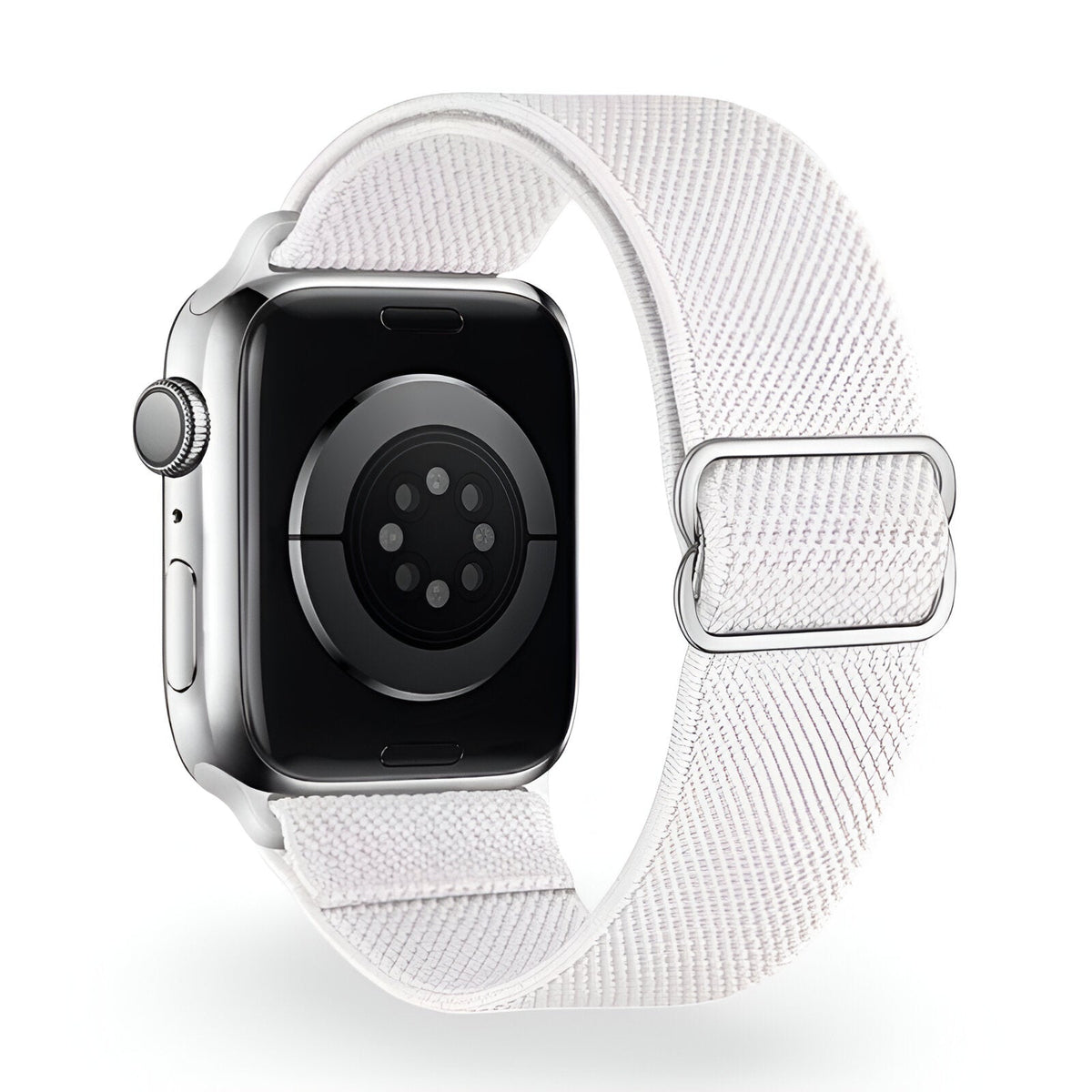 Correa de Apple Watch de nailon trenzado elástico, hebilla deslizante, modelo Zyra