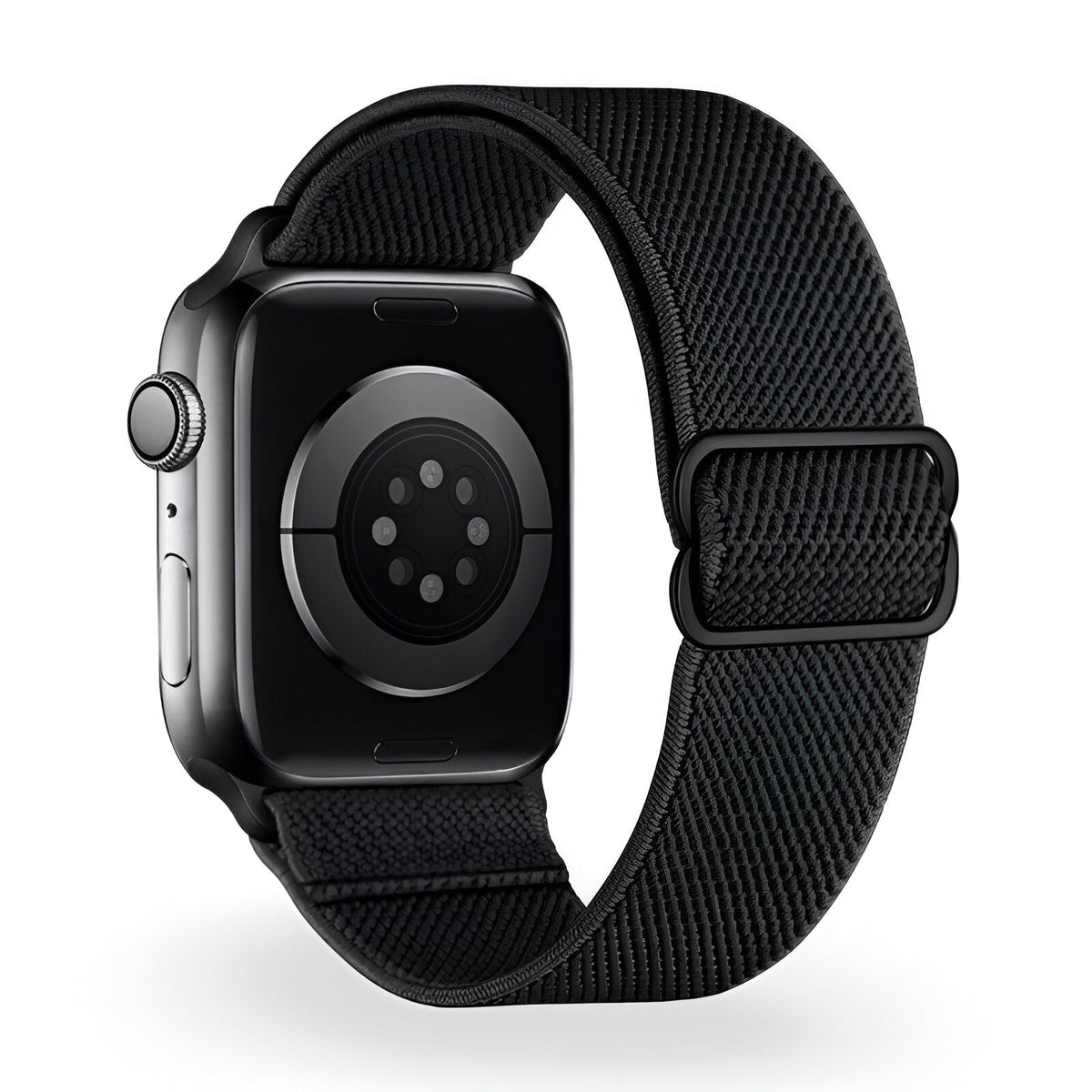 Correa de Apple Watch de nailon trenzado elástico, hebilla deslizante, modelo Zyra