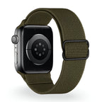 Correa de Apple Watch de nailon trenzado elástico, hebilla deslizante, modelo Zyra