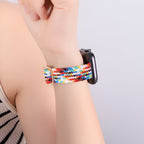 Correa de Apple Watch de nailon trenzado, cierre deslizante, para mujer, modelo Jax